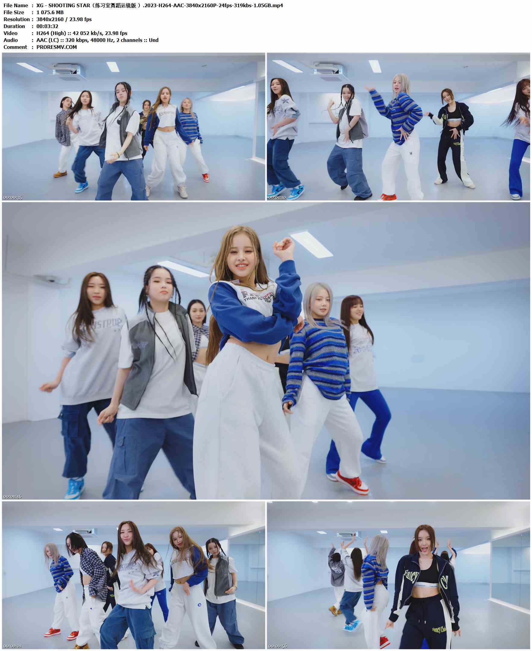 XG - SHOOTING STAR（练习室舞蹈运镜版 ）.2023-H264-AAC-3840x2160P-24fps-319kbs-1.05GB官方MV_高清MV